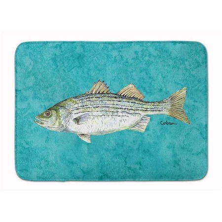 Carolines Treasures Carolines Treasures 8720RUG Striped Bass Fish Machine Washable Memory Foam Mat 8720RUG